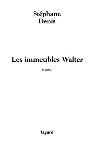 Front cover_Les immeubles Walter