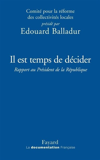 Front cover_Il est temps de décider