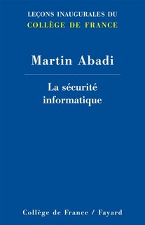 Front cover_La sécurité informatique