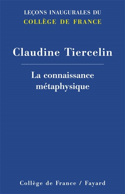 Front cover_La connaissance métaphysique