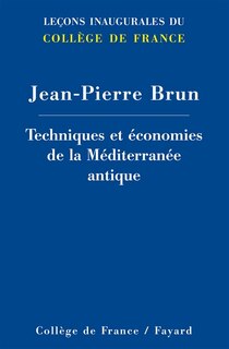 Front cover_Techniques et économies de la Méditerranée antique