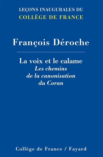 Couverture_La voix et le calame