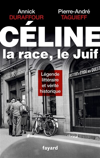 Front cover_Céline, la race, le Juif
