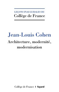 Couverture_Architecture, modernité, modernisation