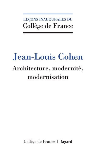 Couverture_Architecture, modernité, modernisation