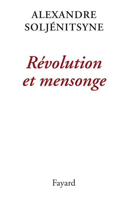 Front cover_Révolution et mensonge