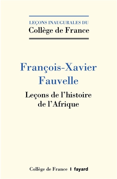 Couverture_Leçons de l'histoire de l'Afrique