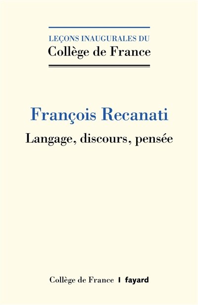 Couverture_Langage, discours, pensée