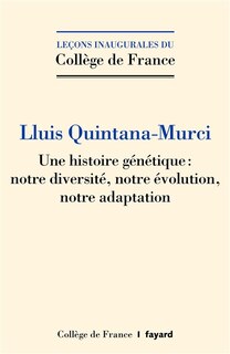 Front cover_Une histoire génétique