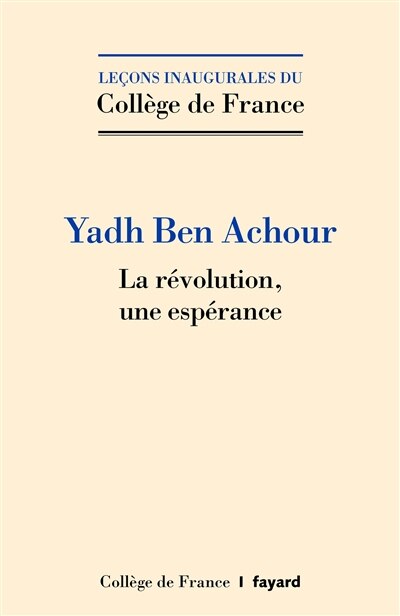 Front cover_La révolution, une espérance