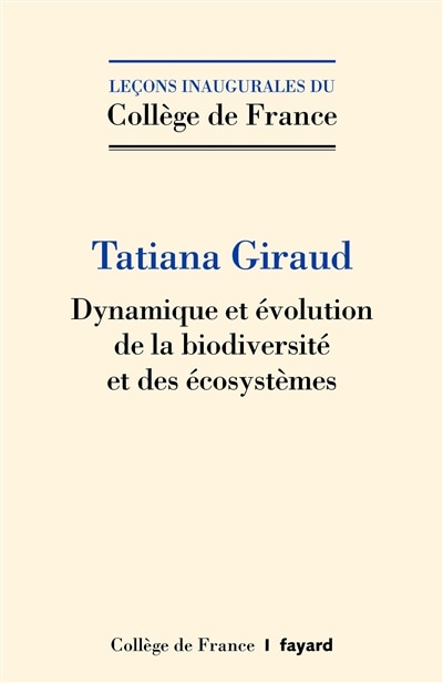 Front cover_Dynamique et évolution de la biodiversité et des écosystèmes