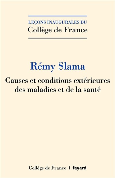 Front cover_Causes et conditions extérieures des maladies et de la santé
