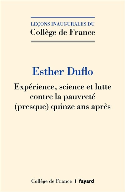 Couverture_Expérience, science et lutte contre la pauvreté (presque) quinze ans après