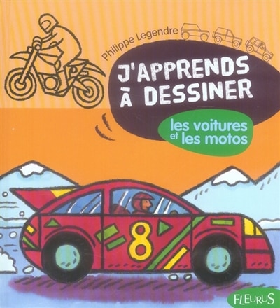 Front cover_J'apprends à dessiner les voitures et les motos