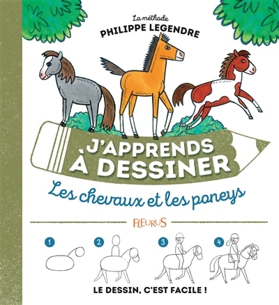 Front cover_J'apprends à dessiner les chevaux et les poneys
