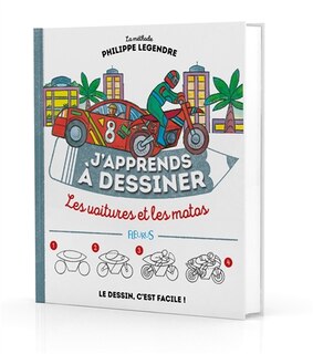 Couverture_J'apprends à dessiner les voitures et les motos