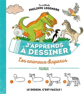 Couverture_J'apprends à dessiner les animaux disparus