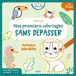 Front cover_Animaux adorables : mes premiers coloriages sans dépasser