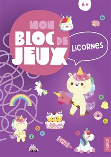 Couverture_Mon bloc de jeux licornes
