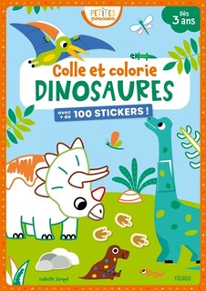 Front cover_Dinosaures : colle et colorie