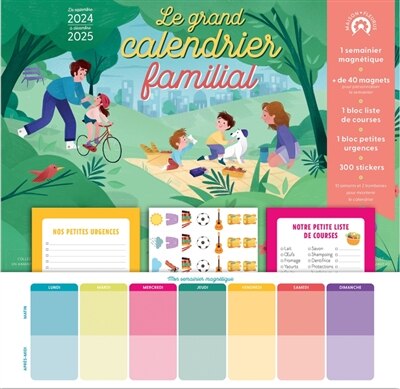 Couverture_Le grand calendrier familial : de septembre 2024 à décembre 2025