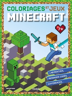 Couverture_Coloriages et jeux Minecraft
