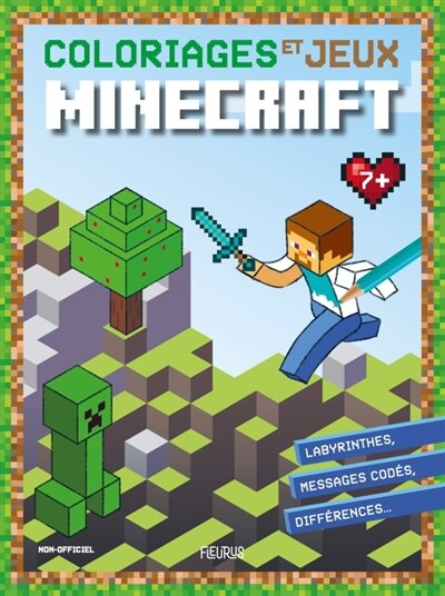 Couverture_Coloriages et jeux Minecraft