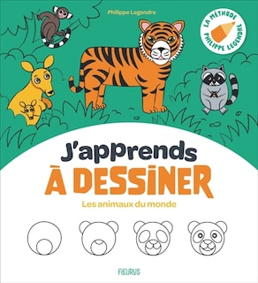 Couverture_J'apprends &agrave; dessiner les animaux du monde