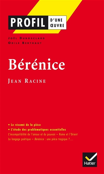 Couverture_B&eacute;r&eacute;nice (1670), Racine