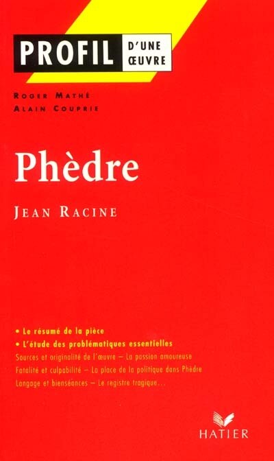 Front cover_Ph&egrave;dre (1677), Racine