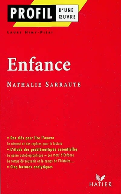 Couverture_Enfance (1983), Nathalie Sarraute