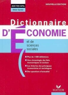Front cover_Dictionnaire d'&eacute;conomie et de sciences sociales