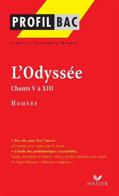 Front cover_L' Odyss&eacute;e, chants V &agrave; XIII, Hom&egrave;re