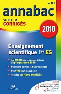 Front cover_Enseignement scientifique 1re ES