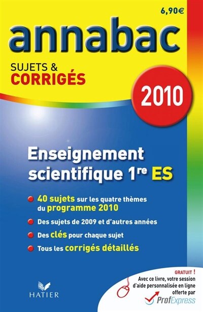 Front cover_Enseignement scientifique 1re ES