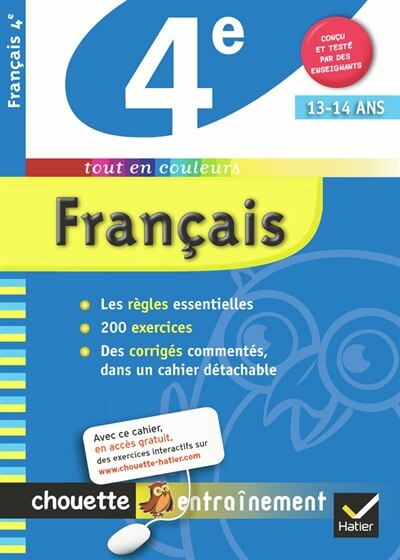 Front cover_Fran&ccedil;ais 4e, 13-14 ans