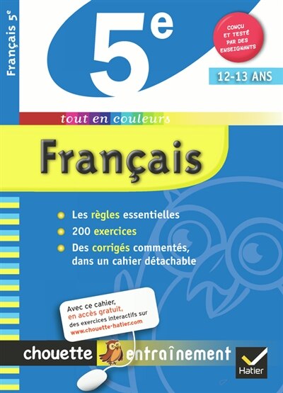 Front cover_Fran&ccedil;ais 5e, 12-13 ans