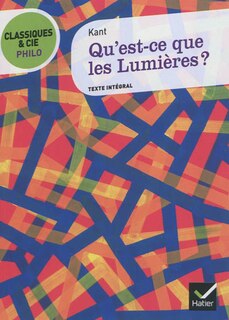 Front cover_Qu'est-ce que les Lumières ?