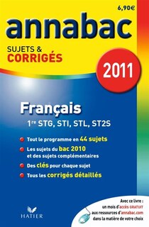 Couverture_Fran&ccedil;ais 1re, s&eacute;ries technologiques STG, STI, STL, ST2S
