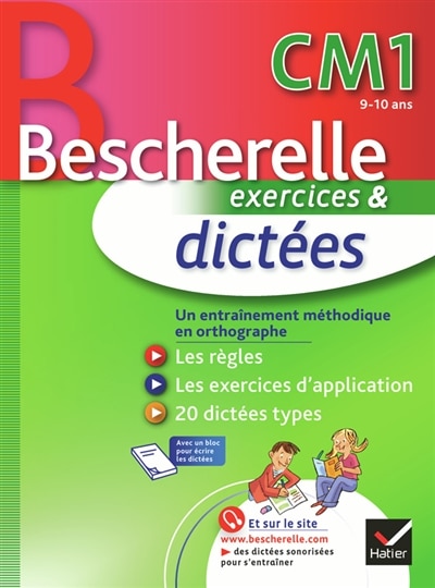 Front cover_Bescherelle exercices & dict&eacute;es CM1, 9-10 ans
