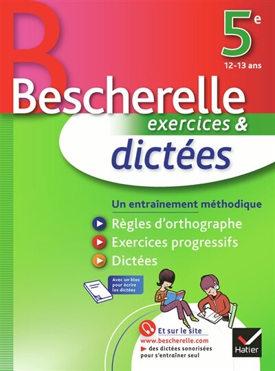 Couverture_Exercices & dict&eacute;es 5e, 12-13 ans
