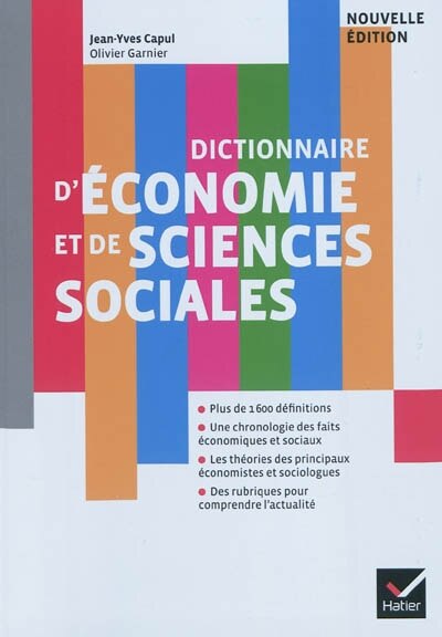 Front cover_Dictionnaire d'&eacute;conomie et de sciences sociales