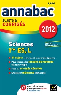 Couverture_Sciences 1re ES, L, 2012