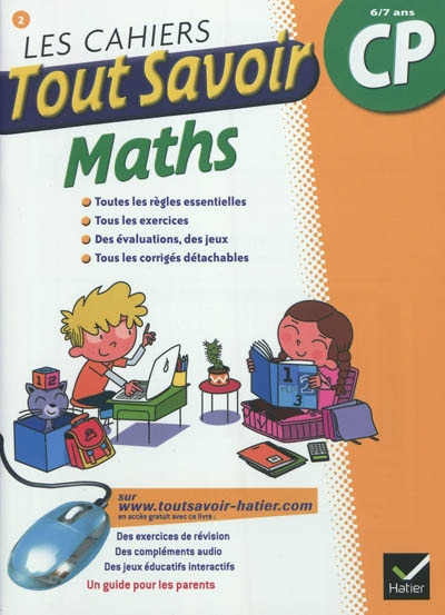 Couverture_Les cahiers tout savoir maths, CP, 6-7 ans