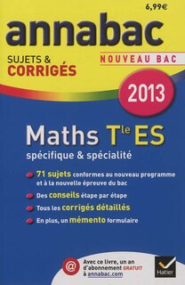 Couverture_Maths terminale ES, sp&eacute;cifique & sp&eacute;cialit&eacute;
