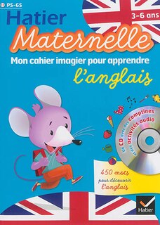Couverture_Mon cahier imagier pour apprendre l'anglais, PS-GS, 3-6 ans