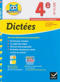 Couverture_Dictées 4e, 13-14 ans