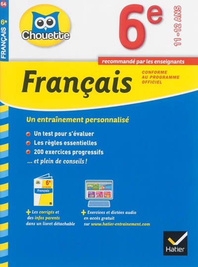Front cover_Fran&ccedil;ais 6e, 11-12 ans