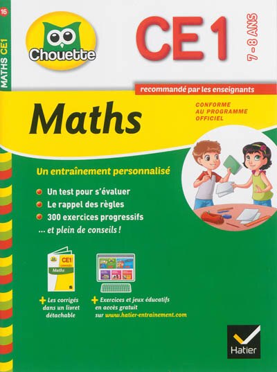 Front cover_Maths CE1, 7-8 ans