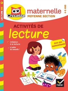 Couverture_Activit&eacute;s de lecture, maternelle moyenne section, 4-5 ans